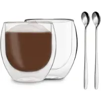 Feelino DUOS dubbelwandig glas 80 ml incl. lepel