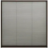 vidaXL Raamhor plissé 120x120 cm aluminium bruin