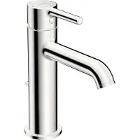 Hansa HA EHM wastafelmengkraan, voor laag druk, VANTIS Style 5438, afvoerputje met trekstang, uitlooplengte 133 mm, chroom, 1 stuk.