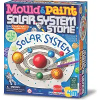 4M Knutselen - Giet En Verf - Zonnestelsel Steen - Creatief Speelgoed - Hobbypakket - 5+