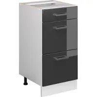 Vicco R-Line Keukenonderkast – 40 cm met laden, zonder werkblad Antraciet Hoogglans