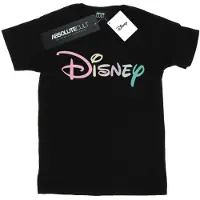Disney Katoenen T-shirt met pastel logo voor meisjes (Zwart)