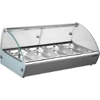Saro Warmhoudvitrine Saro, Droog verwarmd, 46L, 4x 1/3GN, 77(b)x34(h)x42(d), 230V/500W