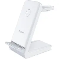 Choetech 3-in-1 Draadloze Oplader 15W Smartphone/Oortjes/Watch Wit