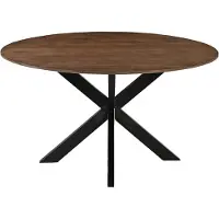 Label51 Otis Eetkamertafel - Bruin - Hout - 130 cm - Rond