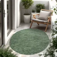 Paco Home In-& Outdoor Balkon Terras Keukenvloerkleed Eenkleurig Gemêleerd Patroon 80 cm Rund