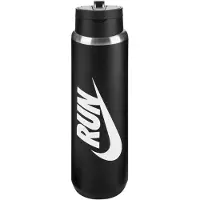 Nike Recharge Run Rietje RVS 680ml Waterfles (Zwart)