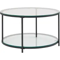 Wohnling Salontafel glas en metaal rond 80 cm - WL6.610