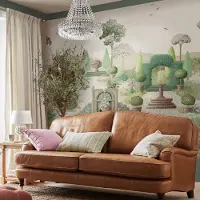 Laura Ashley Naunton Folly Fotobehang - Planten - 280x300cm - Groen