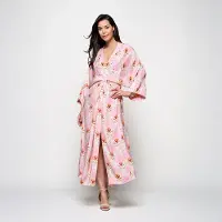 Mart Visser Caroline Tensen Islay Kimono Jurk Lichtroze / Multi