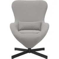vidaXL Eivormige stoel Lichtgrijs 63 x 73 x 90 cm Stof