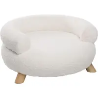 Flamingo Sofa Deteno ligstoel rond voor hond en kat wit Per stuk