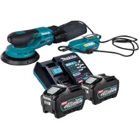 Makita BO 002 CGT201 Accuschuurmachine 40 V max. 150 mm 5,0 mm slag Borstelloos + 2x accu 5,0 Ah + lader