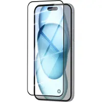 BigBen Interactive , Screenprotector geschikt voor iPhone 15 - Tempered Glass 3D Anti-Impact, Transparant