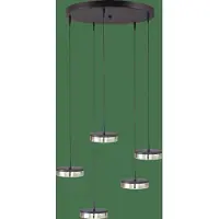 Masterlight 5-lichts hanglamp Imperia Ø 50cm zwart nikkel