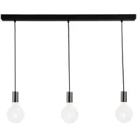 Masterlight Zwart Chrome Pendellamp Concepto 3 Lichts
