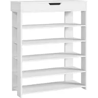 En.casa Schoenenrek Boppeelo 94x75x30 cm wit []