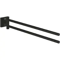 GROHE QuickFix Start Cube handdoekhouder - 438 mm - Draaibaar - Matte Black