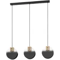 Eglo 3-lichts hanglamp Millena hout met zwart