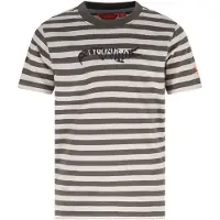 TYGO & vito jersey gestreepte T-shirt olijfgroen Jongens Katoen Ronde hals - maat 134-140