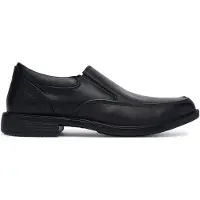 SKECHERS Dreston Ratlon Leren Zwarte Instappers voor Mannen
