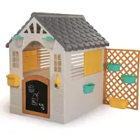 DOLU Speelhuis met Hek White/Blue/Yellow