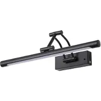 Searchlight Wandlamp Herron, dimbaar, zwart, Woon-/ Eetkamer, metaal, Modern, wandlamp