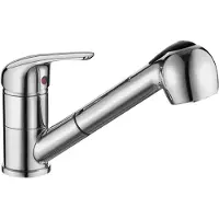 Hak Aqualine 40 keukenkraan met uitschuifbare spoelkop, chroom