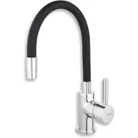 Novaservis Ferro - Keukenkraan met flexibele arm, zwart/chroom 70710,0C