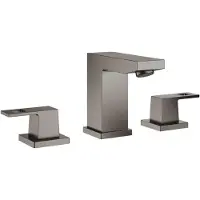 GROHE Eurocube - Wastafelkraan met waste, 3-gats installatie, geborsteld Hard Graphite 20351AL0