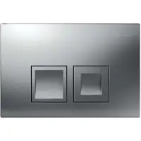 Geberit Delta25 bedieningsplaat - 2-toets spoeling - rechthoekige knoppen - mat chroom