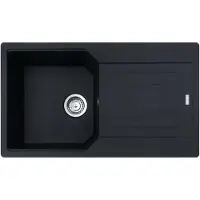 Franke Urban - UBG 611-86 fragraniet spoelbak, 86x50 cm, mat zwart 114.0700.111