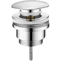 Sapho Wastafelafvoer 5/4“, klikwaste, grote stop, 1-5,5cm, chroom