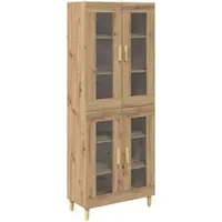 vidaXL Highboard Artisan Eiken 69,5 x 34 x 180 cm Bewerkt hout