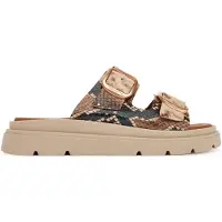 Tamaris dames leren muiltjes Beige/Snake