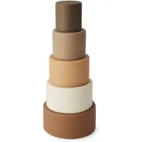 Nuuroo Vanja silicone stacking tower-Brown color mix