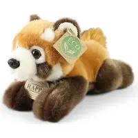Rappa pluche rode panda knuffel 20 cm eco-vriendelijk speelgoed.