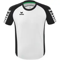 Erima Six Wings Shirt Korte Mouw Kinderen - Wit / Zwart | Maat: 140