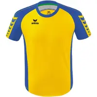 Erima Six Wings Shirt Korte Mouw Kinderen - Geel / New Royal | Maat: 140