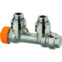 IMI Heimeier Multilux eclypse afc radiatorafsluiter r1/2 haaks oranje 386602000