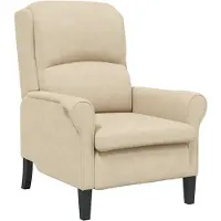 vidaXL Fauteuil Crème 76 x 94 x 102 cm Microvezel