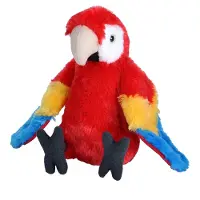 Wild republic knuffel geelvleugelara junior 20 cm pluche rood