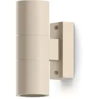 Calex Wandlamp buiten GU10 | Up & Down | Rond | IP54 | Zandkleur