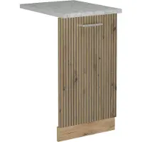Vicco R-Line Vaatwasserfrontpaneel – 45 cm, WB Marmer Artisanaal eiken