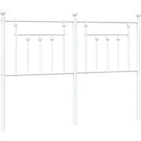vidaXL Vervangend hoofdbord 135 cm metaal wit