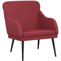 vidaXL Fauteuil 63x76x80 cm kunstleer wijnrood