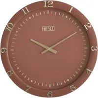 Fresco Wandklok 30 cm Terracotta - Stille Wandklok - Moderne Wandklok