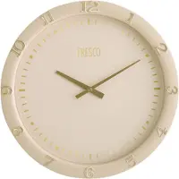 Fresco Wandklok 30 cm Beige - Stille Wandklok - Moderne Wandklok