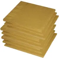 Haza Uni kleur tafel servetten - goud - 80x stuks - 33 x 33 cm - Papier - diner tafel versiering/decoratie
