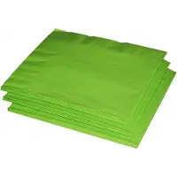 Haza Uni kleur tafel servetten - Lime groen - 60x stuks - 33 x 33 cm - Papier - diner tafel versiering/decoratie